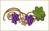 Схема вышивки «Скатерть "Гроздья винограда"»