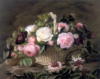 Схема вышивки «Корзина с розами»