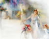 Схема вышивки «Мама, дочка и велосипед»