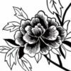 Схема вышивки «Monochrome Rose»