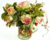 Схема вышивки «Букет из роз и земляники»