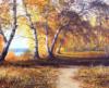 Осенний пейзаж с берёзками: оригинал