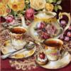Схема вышивки «Чайный сервиз с розами»