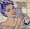 Схема вышивки «Девушка в ванне»