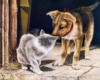 Схема вышивки «Котёнок и щенок.Дружба»