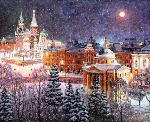 Схема вышивки ночной город Схема вышивки ночной город