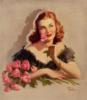 Схема вышивки «Девушка с розами»