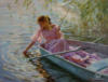 Схема вышивки «Девушка в лодке»