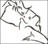 Схема вышивки «Серия "Графика любви.Поцелуй"»
