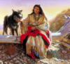 Индейская девушка и пёс: оригинал