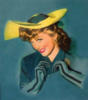Схема вышивки «В желтой шляпке»