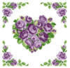 Схема вышивки «Сердце из роз»