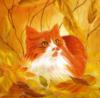 Схема вышивки «Осень - рыжая кошка»