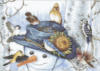 Схема вышивки «Птицы и снеговик»