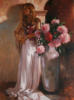 Схема вышивки «Девушка и ваза с цветами»