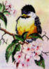 Схема вышивки «Птица и цветы»