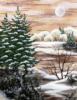Схема вышивки «Зимний пейзаж с ёлочками»