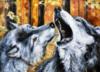 Схема вышивки «Песня волка в осеннем лесу»