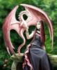 Схема вышивки «Девушка и ручной дракон»