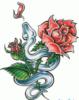 Схема вышивки «Роза и змея»