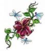 Схема вышивки «Орнамент из цветка и стрекоз»