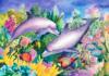Схема вышивки «Дельфины в подводном мире»