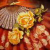 Схема вышивки «Подушка Розы и веер»