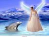 Схема вышивки «Разговор ангела и дельфина»