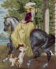 Схема вышивки «Дама на лошади с собаками»