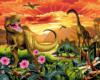 Схема вышивки «В гостях у динозавров»