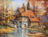 Схема вышивки «Осенний домик»