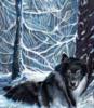 Волк в зимнем лесу: оригинал