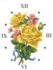 Схема вышивки «Часы Букет с желтой розой»