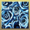 Схема вышивки «Подушка Синие розы»