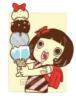 Схема вышивки «Девочка с мороженым»