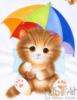 Схема вышивки «Котёнок с зонтиком»