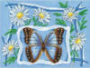 Схема вышивки «Бабочка и ромашки»
