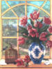 Схема вышивки «Тюльпаны на окне»