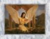 Схема вышивки «Ангел и голубь в саду»