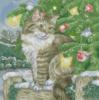 Схема вышивки «Рождественский кот»