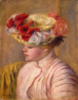 Схема вышивки « Женщина в шляпе с цветами»