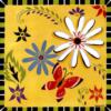 Схема вышивки «Подушка Цветы и бабочки 4»