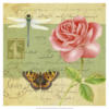 Схема вышивки «Роза, Бабочка и Стрекоза 1»