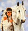 Индейская девушка и конь: оригинал