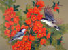 Схема вышивки «Цветы, птицы»