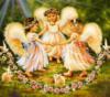 Схема вышивки «Хоровод трёх ангелочков»