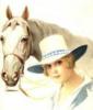 Схема вышивки «Барышня и конь»