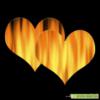 Схема вышивки «Пламя двух сердец»