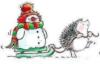 Ёжик и снеговик: оригинал