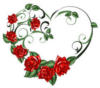 Схема вышивки «Сердце-розы»